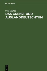 Das Grenz- und Auslanddeutschtum_cover