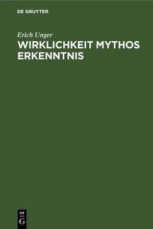 Wirklichkeit Mythos Erkenntnis