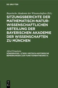 Kritisch-historische Bemerkungen zur Funktionentheorie III._cover