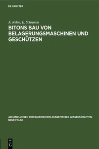 Bitons Bau von Belagerungsmaschinen und Geschützen_cover