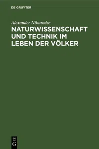 Naturwissenschaft und Technik im Leben der Völker_cover