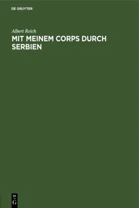 Mit meinem Corps durch Serbien_cover