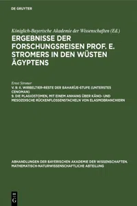 II. Wirbeltier-Reste der Baharîje-Stufe 9. Die Plagiostomen, mit einem Anhang über käno- und mesozoische Rückenflossenstacheln von Elasmobranchiern_cover