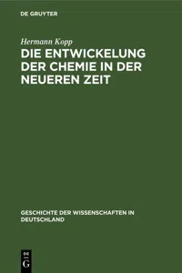 Die Entwickelung der Chemie in der neueren Zeit_cover