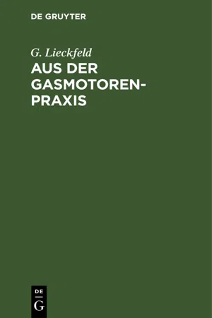 Aus der Gasmotoren-Praxis