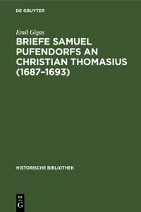 Briefe Samuel Pufendorfs an Christian Thomasius_cover