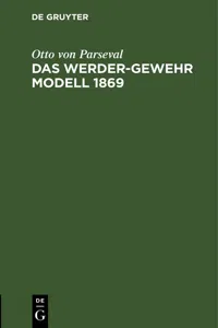 Das Werder-Gewehr Modell 1869_cover