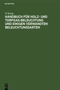 Handbuch für Holz- und Torfgas-Beleuchtung und einigen verwandten Beleuchtungsarten_cover