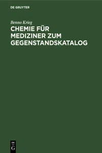 Chemie für Mediziner zum Gegenstandskatalog_cover