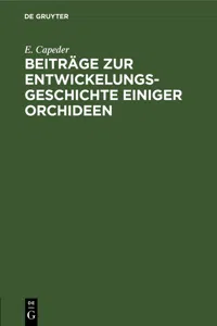 Beiträge zur Entwickelungsgeschichte einiger Orchideen_cover