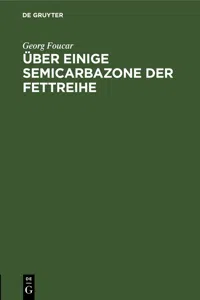 Über einige Semicarbazone der Fettreihe_cover