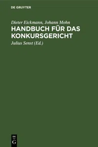 Handbuch für das Konkursgericht_cover