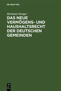 Das neue Vermögens- und Haushaltsrecht der deutschen Gemeinden_cover