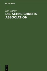 Die Aehnlichkeits-Association_cover