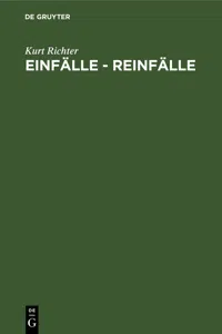 Einfälle - Reinfälle_cover