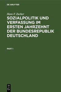 Sozialpolitik und Verfassung im ersten Jahrzehnt der Bundesrepublik Deutschland_cover