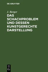 Das Schachproblem und dessen Kunstgerechte Darstellung_cover