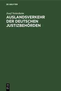 Auslandsverkehr der deutschen Justizbehörden_cover