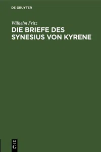 Die Briefe des Synesius von Kyrene_cover