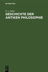 Geschichte der antiken Philosophie_cover