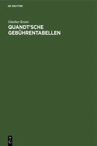 Quandt'sche Gebührentabellen_cover