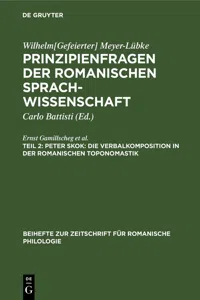 Peter Skok: Die Verbalkomposition in der romanischen Toponomastik_cover