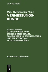 Winkel- und Streckenmeßgeräte, Polygonierung, Triangulation und Trilateration, Satellitengeodäsie_cover