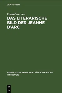 Das literarische Bild der Jeanne d'Arc_cover