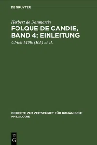 Folque de Candie, Band 4: Einleitung_cover