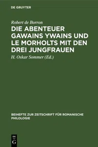 Die Abenteuer Gawains Ywains und Le Morholts mit den drei Jungfrauen_cover