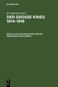 Die Organisationen für die Versorgung des Heeres_cover