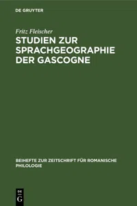 Studien zur Sprachgeographie der Gascogne_cover