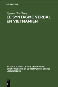 Le syntagme verbal en vietnamien_cover