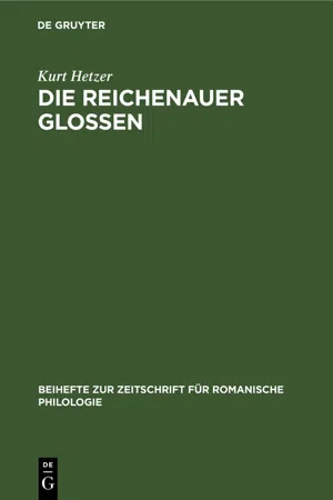 Die Reichenauer Glossen