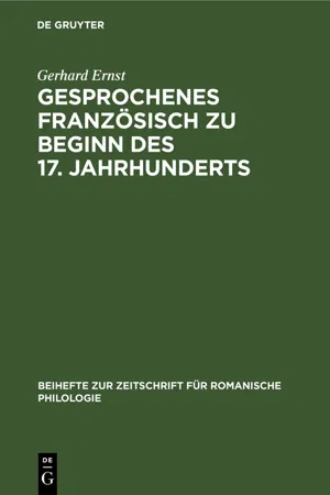 Gesprochenes Französisch zu Beginn des 17. Jahrhunderts