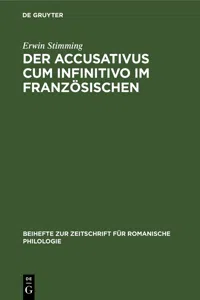 Der Accusativus cum infinitivo im Französischen_cover