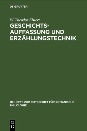 Geschichtsauffassung und Erzählungstechnik