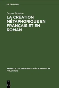 La création métaphorique en français et en roman_cover