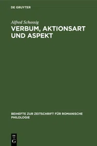 Verbum, Aktionsart und Aspekt_cover