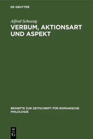 Verbum, Aktionsart und Aspekt