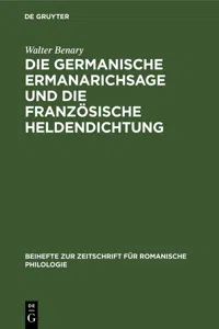 Die germanische Ermanarichsage und die französische Heldendichtung_cover