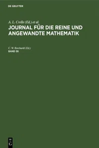 Journal für die reine und angewandte Mathematik. Band 56_cover