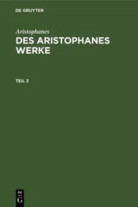 Aristophanes: Des Aristophanes Werke. Teil 2_cover