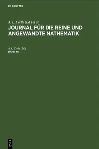 Journal für die reine und angewandte Mathematik. Band 48_cover