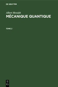 Albert Messiah: Mécanique quantique. Tome 2_cover