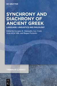 Synchrony and Diachrony of Ancient Greek_cover