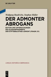 Der Admonter Abrogans_cover