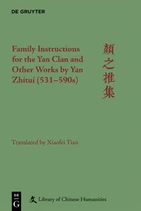 Family Instructions for the Yan Clan and Other Works by Yan Zhitui_cover