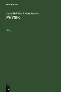 David Halliday; Robert Resnick: Physik. Teil 1_cover