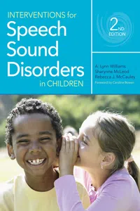 Interventions for Speech Sound Disorders in Children_cover